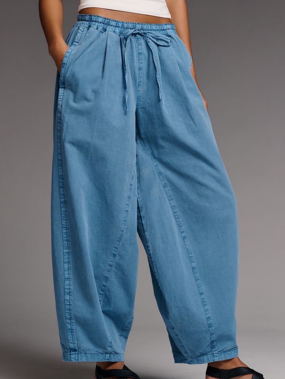 Pilcro Rina Denim Balloon Trousers NWT - Picture 3 of 6